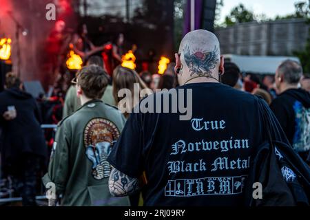 Horten, Norvège, 19 août 2023. Nordjevel au festival de Metal Midgardsblot 2023 au Midgard Viking Center à Horten, Norvège crédit : Frode Arnesen/Alamy Live News Banque D'Images