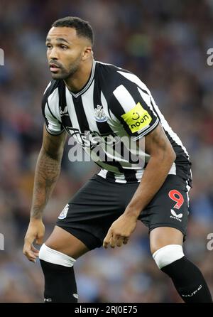 19 août 2023 : Etihad Stadium , Manchester, Angleterre ; Premier League football, Manchester City contre Newcastle United ; Callum Wilson de Newcastle United Banque D'Images