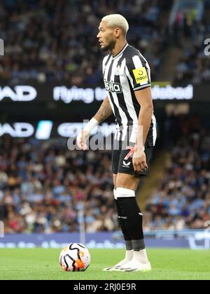 19 août 2023 : Etihad Stadium , Manchester, Angleterre ; Premier League football, Manchester City contre Newcastle United ; Joelinton de Newcastle United Banque D'Images