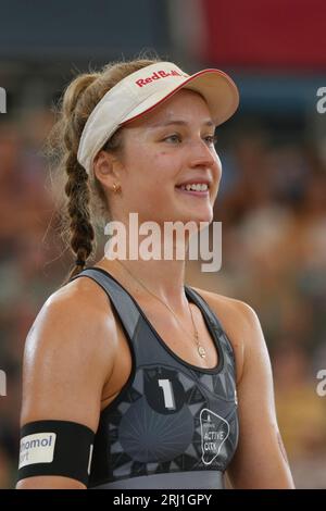 Hambourg, Allemagne. 20 août 2023. Hambourg, Allemagne, 16 août 2023 : Svenja Mueller ( Allemagne ) lors du tournoi Elite 16 de Beachvolley au Stadium am Rothenbaum à Hambourg, ALLEMAGNE. (Julia Kneissl/SPP) crédit : SPP Sport Press photo. /Alamy Live News Banque D'Images