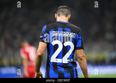 Milan, Italie. 19 août 2023. Henrikh Mkhitaryan (Inter) lors de l'Inter - FC Internazionale vs AC Monza, match de football italien Serie A à Milan, Italie, août 19 2023 Credit : Independent photo Agency/Alamy Live News Banque D'Images