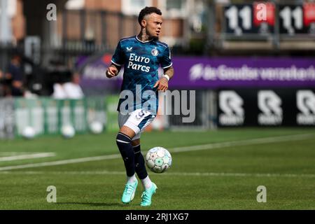 Rotterdam, pays-Bas. 20 août 2023. ROTTERDAM, PAYS-BAS - 20 AOÛT : Quilindschy Hartman de Feyenoord regarde lors du match néerlandais d'Eredivisie entre Sparta Rotterdam et Feyenoord au Sparta-Stadion Het Kasteel le 20 août 2023 à Rotterdam, pays-Bas. (Photo Hans van der Valk/Orange Pictures) crédit : Orange pics BV/Alamy Live News Banque D'Images