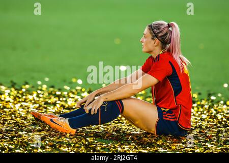 Sydney, Nouvelle-Galles du Sud, Australie. 20 août 2023. SYDNEY, AUSTRALIE - 20 AOÛT : Alexia PUTELLAS d'Espagne après que l'Espagne ait battu l'Angleterre en finale de la coupe du monde féminine de la FIFA Australie et Nouvelle-Zélande 2023 au Stadium Australia le 20 août 2023 (image de crédit : © Chris Putnam/ZUMA Press Wire) À USAGE ÉDITORIAL UNIQUEMENT ! Non destiné à UN USAGE commercial ! Banque D'Images