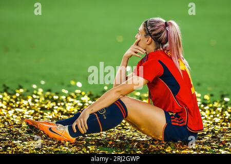 Sydney, Nouvelle-Galles du Sud, Australie. 20 août 2023. SYDNEY, AUSTRALIE - 20 AOÛT : Alexia PUTELLAS d'Espagne après que l'Espagne ait battu l'Angleterre en finale de la coupe du monde féminine de la FIFA Australie et Nouvelle-Zélande 2023 au Stadium Australia le 20 août 2023 (image de crédit : © Chris Putnam/ZUMA Press Wire) À USAGE ÉDITORIAL UNIQUEMENT ! Non destiné à UN USAGE commercial ! Banque D'Images