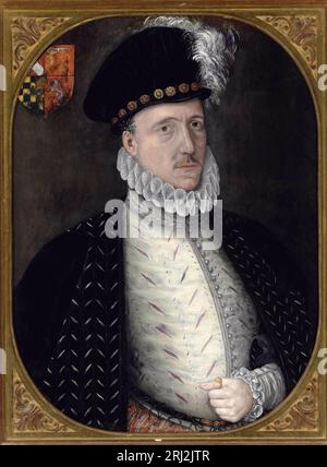 Charles Howard, 1e comte de Nottingham 2e baron Howard d'Effingham. Il était lord grand amiral sous ElizabethI et commandant des forces anglaises pendant les batailles contre l'Armada espagnole et était principalement responsable de la victoire qui sauva l'Angleterre de l'invasion par l'Empire espagnol. Banque D'Images