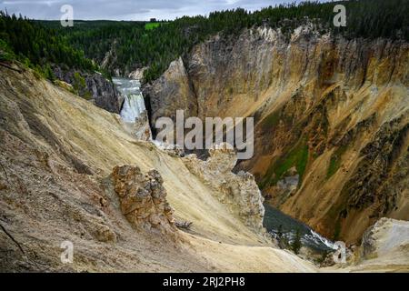 6/14/22. Parc national de Yellowstone. Upper Falls. Banque D'Images
