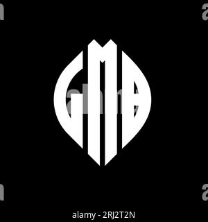 Logo de lettre cercle LMB avec forme de cercle et d'ellipse. Lettres elliptiques LMB avec style typographique. Les trois initiales forment un logo circulaire. Ci LMB Illustration de Vecteur