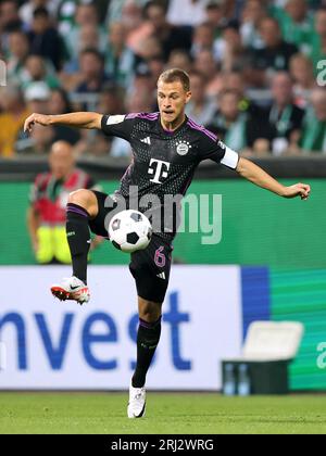 Joshua Kimmich du Bayern Muenchen BRÊME, ALLEMAGNE - 18 AOÛT : match de Bundesliga entre le SV Werder Bremen et le FC Bayern MŸnchen au Wohninvest Weserstadion le 18 août 2023 à Brême, Allemagne. Fussball 1. Bundesliga saison 2023 / 2024 Werder Bremen - FC Bayern MŸnchen © diebilderwelt / Alamy stock Banque D'Images