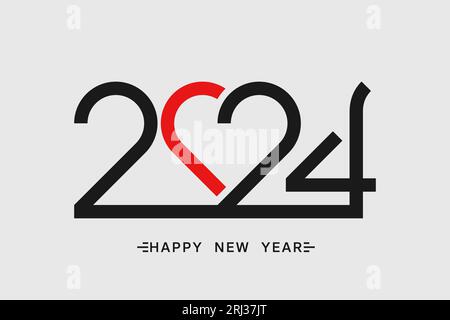 Bonne année mon amour 2024 Illustration de Vecteur