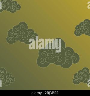 Fond de nuages stylisés Illustration de Vecteur