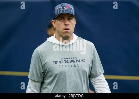 19 août 2023 : le quarterback des Texans de Houston case Keenum lors d'un match de pré-saison entre les Dolphins de Miami et les Texans de Houston à Houston, Texas. Trask Smith/CSM Banque D'Images