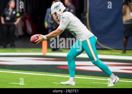 19 août 2023 : Jake Bailey (16), joueur des Miami Dolphins, lors d'un match de pré-saison entre les Miami Dolphins et les Houston Texans à Houston, Texas. Trask Smith/CSM Banque D'Images