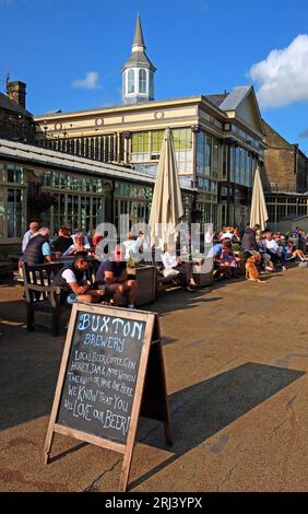 Buxton Brewery popup, Pavilion Gardens, St John's Rd, Buxton, High Peak, Derbyshire, Angleterre, SK17 6BE Banque D'Images