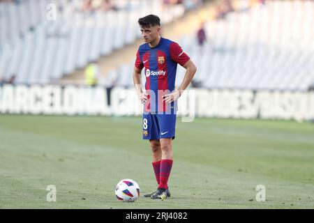 Barcelone, Espagne. 20 août 2023. Pedri (Barcelone) football/football : Espagnol 'LaLiga EA Sportss' Match entre le FC Barcelone 2-0 Cadiz CF à l'Estadi Olimpic Lluis Companys à Barcelone, Espagne . Crédit : Mutsu Kawamori/AFLO/Alamy Live News Banque D'Images