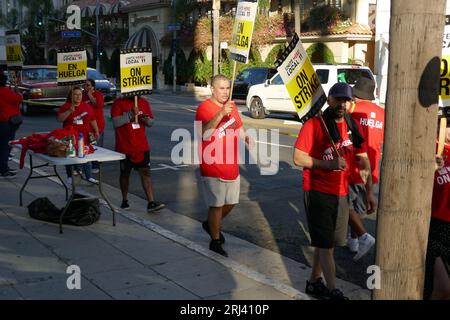 Los Angeles, Californie, États-Unis 20 juillet 2023 grève des employés de l'hôtel Andaz sur Sunset Blvd le 20 juillet 2023 à Los Angeles, Californie, États-Unis. Photo de Barry King/Alamy stock photo Banque D'Images