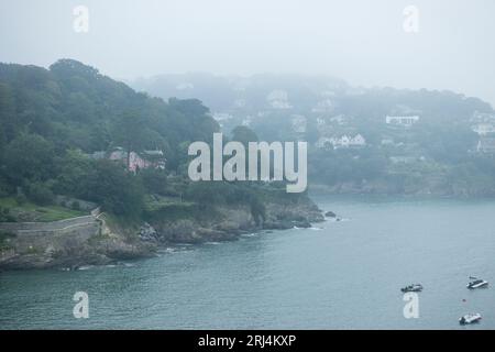 Vue au nord de l'estuaire de Salcombe depuis South Sands Banque D'Images