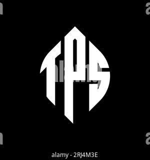 Logo de lettre circulaire TPS avec forme de cercle et d'ellipse. Lettres elliptiques TPS avec style typographique. Les trois initiales forment un logo circulaire. Ci TPS Illustration de Vecteur