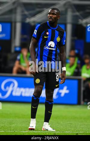 Marcus Thuram du FC Internazionale lors du match de football italien de Serie A Inter vs Monza au stade San Siro de Milan, Italie, le 19 août 2023 Banque D'Images