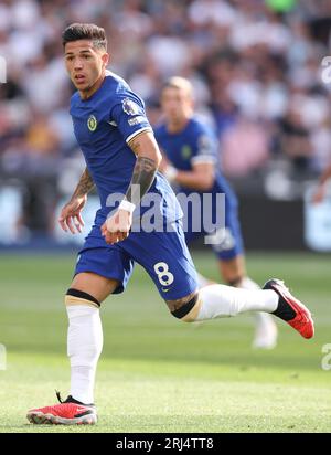 Londres, Royaume-Uni. 20 août 2023. Enzo Fernandez de Chelsea lors du match de Premier League au London Stadium. Le crédit photo devrait se lire : Paul Terry/Sportimage crédit : Sportimage Ltd/Alamy Live News Banque D'Images