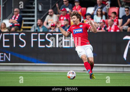 Silkeborg, Danemark. 20 août 2023. Alexander Lind (9) de Silkeborg IF vu lors du 3F Superliga match entre Silkeborg IF et FC Nordsjaelland au JYSK Park à Silkeborg. (Crédit photo : Gonzales photo/Alamy Live News Banque D'Images