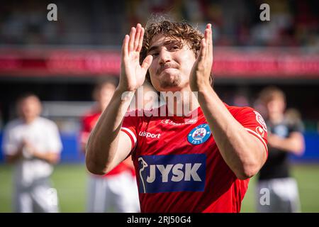 Silkeborg, Danemark. 20 août 2023. Alexander Lind (9) de Silkeborg IF vu après le 3F Superliga match entre Silkeborg IF et FC Nordsjaelland au JYSK Park à Silkeborg. (Crédit photo : Gonzales photo/Alamy Live News Banque D'Images