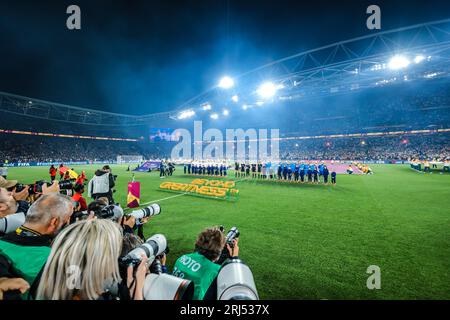 Sydney, Nouvelle-Galles du Sud, Australie. 20 août 2023. SYDNEY, AUSTRALIE - 20 AOÛT : les photographes avant que l'Espagne affronte l'Angleterre en finale de la coupe du monde féminine de la FIFA Australie et Nouvelle-Zélande 2023 au Stadium Australia le 20 août 2023 (image de crédit : © Chris Putnam/ZUMA Press Wire) À USAGE ÉDITORIAL UNIQUEMENT ! Non destiné à UN USAGE commercial ! Banque D'Images