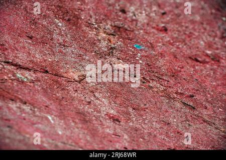 Gros plan de la texture de la formation rocheuse de grès rouge Banque D'Images
