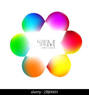 cycle de fleurs du logo. Logo Star Event Team plate logo abstrait étoile. Icône de concept d'entreprise créatif. Illustration vectorielle Illustration de Vecteur