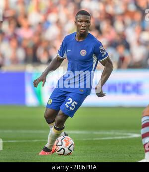Londres, Royaume-Uni. 20 août 2023. 20 août 2023 - West Ham United - Chelsea - Premier League - London Stadium. Moises Caicedo de Chelsea lors du match de Premier League au London Stadium. Crédit photo : Mark pain / Alamy Live News Banque D'Images