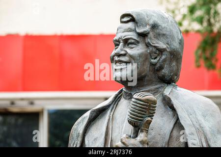 Augusta Géorgie, Broad Street, James Brown statue Memorial, artiste chanteur artiste ville natale Banque D'Images