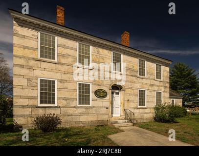 William Kellogg Maison en pierre Willimantic Rue Principale Quartier Historique   Windham, Connecticut, USA Banque D'Images