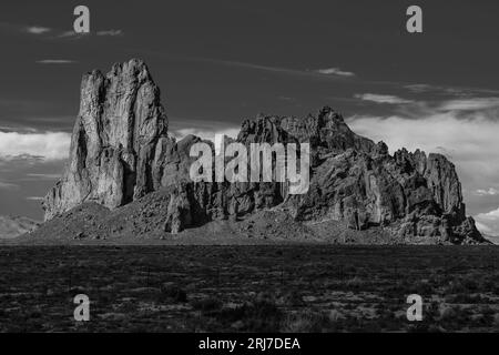 Kayenta Arizona, B&W, au sud de Monument Valley #9268 Banque D'Images