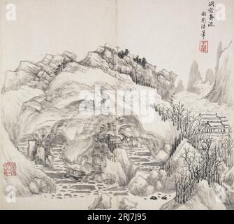 Album After Old Masters and Poems de Wang hui Banque D'Images