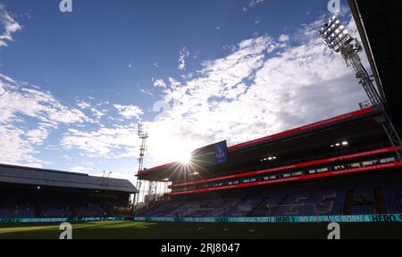 Londres, Royaume-Uni. 21 août 2023. Une vue générale du stade avant le match de Premier League à Selhurst Park, Londres. Le crédit photo devrait se lire : Paul Terry/Sportimage crédit : Sportimage Ltd/Alamy Live News Banque D'Images