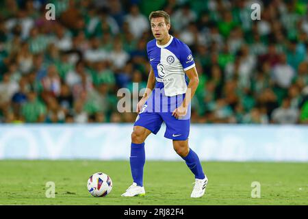 Séville, Espagne. 20 août 2023. Cesar Azpilicueta de l'Atletico de Madrid lors du match de Liga entre le Real Betis et l'Atletico de Madrid a joué au stade Benito Villamarin le 20 août à Séville, Espagne. (Photo Antonio Pozo/PRESSINPHOTO) crédit : PRESSINPHOTO SPORTS AGENCY/Alamy Live News Banque D'Images