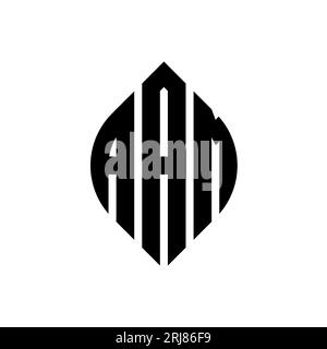 Conception de logo de lettre cercle AAM avec forme de cercle et d'ellipse. Lettres elliptiques AAM avec style typographique. Les trois initiales forment un logo circulaire. Ci AAM Illustration de Vecteur