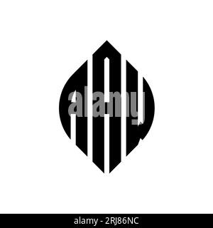 Conception de logo de lettre cercle AAW avec forme de cercle et d'ellipse. Lettres elliptiques LAA avec style typographique. Les trois initiales forment un logo circulaire. Ci LAA Illustration de Vecteur