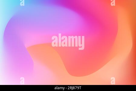 Fond coloré dégradé abstrait. Toile de fond horizontale de maille de couleurs arc-en-ciel vives. Design moderne fluide ondulé. Modèle vectoriel pour affiche Illustration de Vecteur
