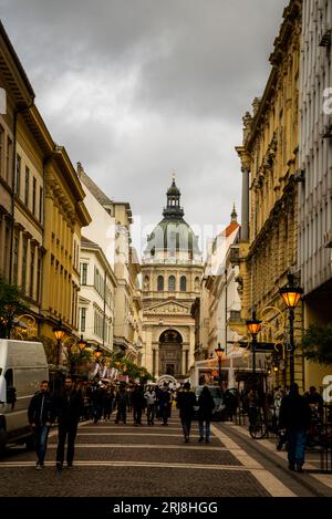 Néoclassique St. Basilique d'Étienne avec dôme néo-Renaissance à Budapest, Hongrie. Banque D'Images