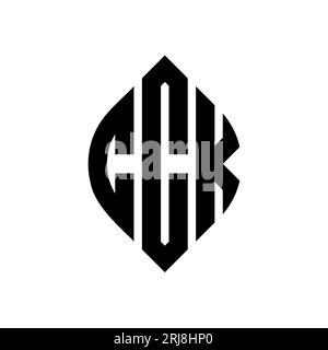 Logo de lettre cercle CCK avec forme de cercle et d'ellipse. Lettres elliptiques CCK avec style typographique. Les trois initiales forment un logo circulaire. CCK ci Illustration de Vecteur