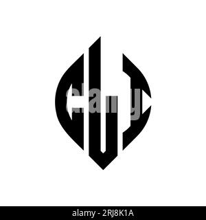 Logo de lettre circulaire CLI avec forme de cercle et d'ellipse. Lettres elliptiques CLI avec style typographique. Les trois initiales forment un logo circulaire. Ci CLI Illustration de Vecteur