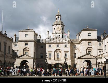 Blues and Royals Horse Guard Parade Whitehall City of Westminster Londres Banque D'Images