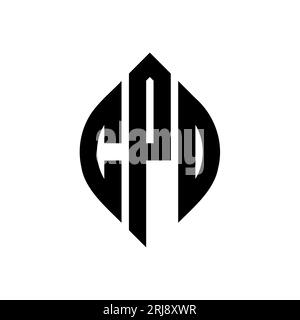 Conception de logo de lettre cercle CPD avec forme de cercle et d'ellipse. Lettres elliptiques CPD avec style typographique. Les trois initiales forment un logo circulaire. CPD ci Illustration de Vecteur