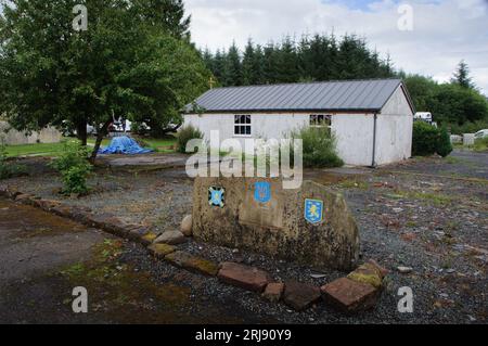 Hallmuir Chapelle ukrainienne construite par des membres de la Waffen SS galicienne secrètement logée dans un camp de prisonniers de guerre près de Lockerbie en Écosse après la Seconde Guerre mondiale Banque D'Images