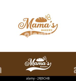 Simple Cake Pastry Bakery Bake Shop logo design Illustration de Vecteur