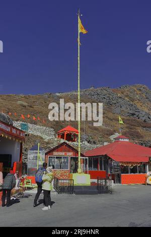 Nathu la Pass, Sikkim, Inde - 15 novembre 2022 : Old baba mandir dédié à harbhajan singh, lieu touristique populaire dans l'est du sikkim près de nathu la Banque D'Images