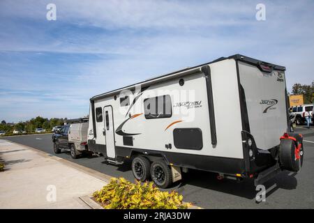 Jayco Outback Camper véhicule visité en voiture, en vacances en Australie Banque D'Images