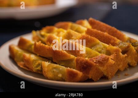 Délicieux gâteau à la patate douce. Banque D'Images