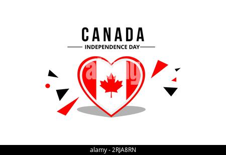 Vecteur de drapeau canadien avec des couleurs originales, peut être un fond ou un ornement ou même un emblème Illustration de Vecteur