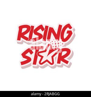 Rising Star avec beaucoup de logo de petite étoile Illustration de Vecteur